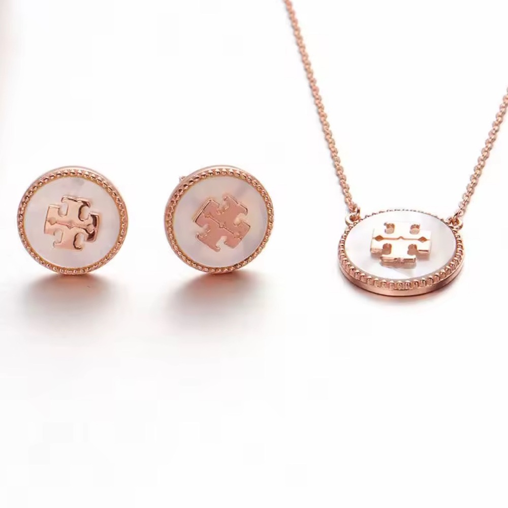 Tory Burch Rose Gold Jewelry Set